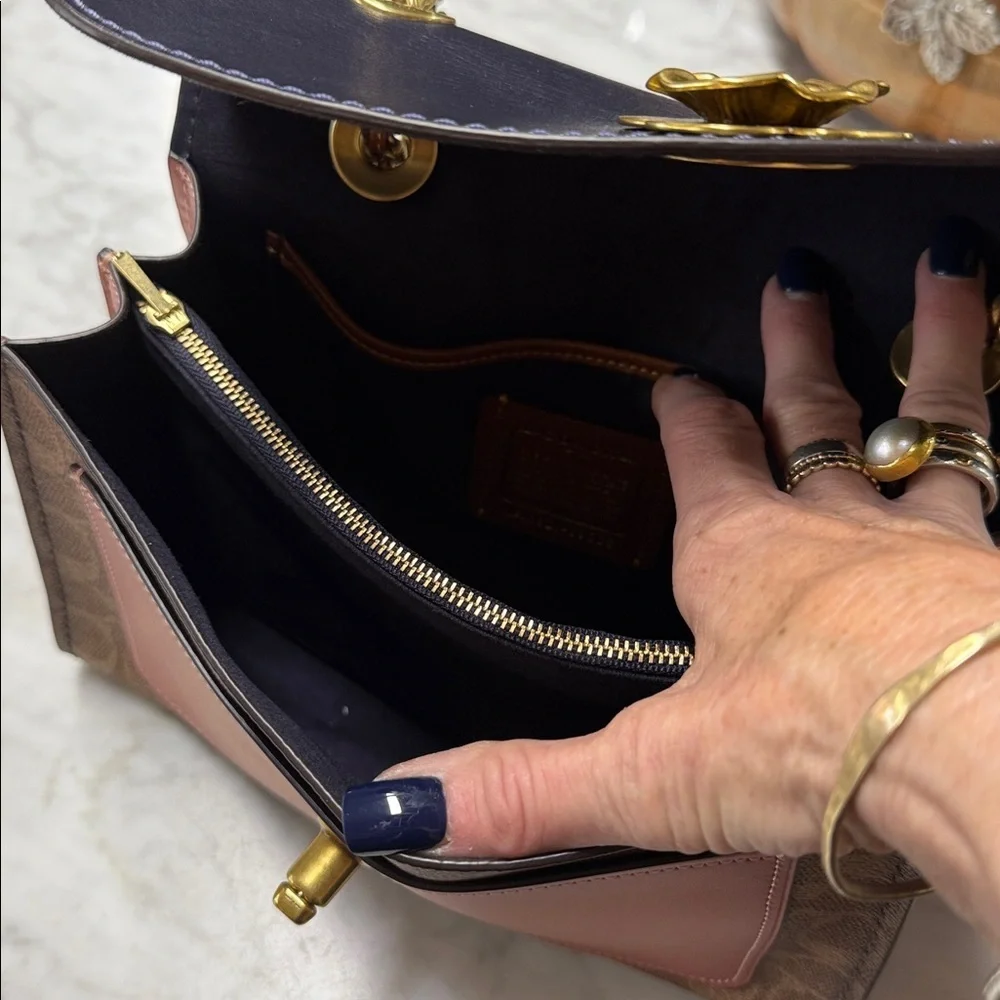 Coach Parker 18 Color Block Signature Canvas Convertible Handbag and Wallet - Picture 11 of 16